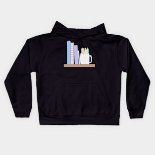 Pastel Bookshelf Kids Hoodie